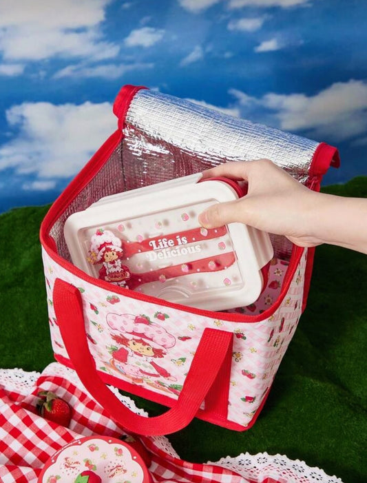 Cooler Bag – Strawberry Shortcake (Red & White) 🍓