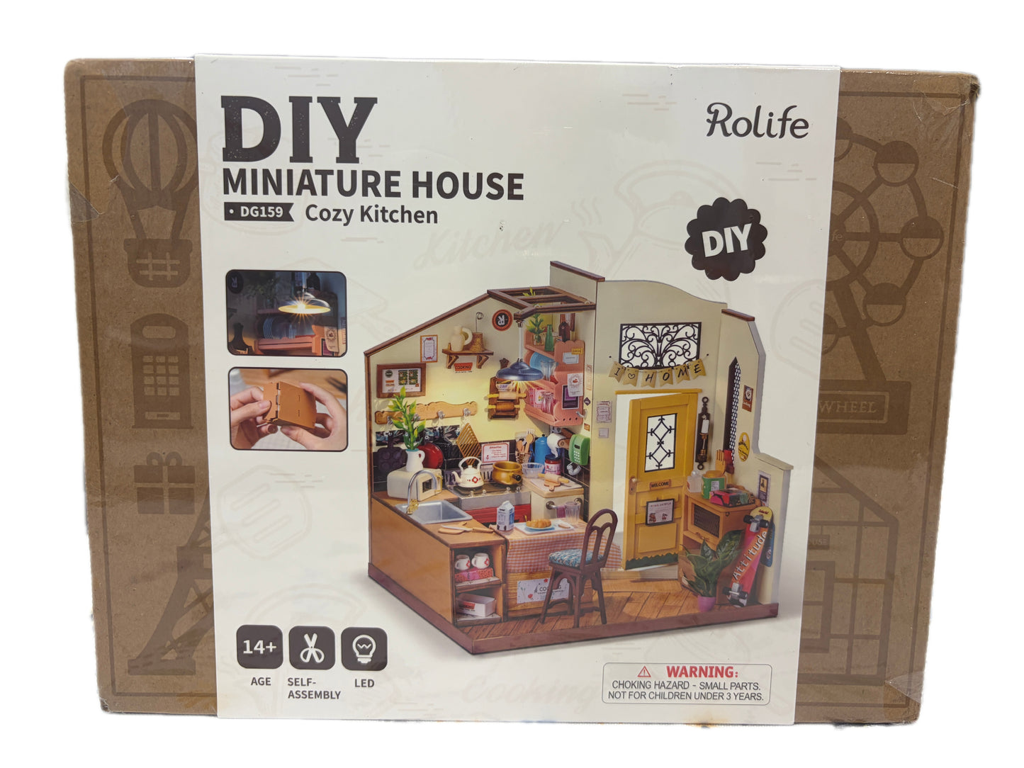 Rolife Cozy Kitchen DIY Miniature Kit