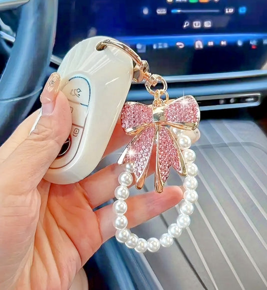 Rhinestone Bowknot Bag Charm