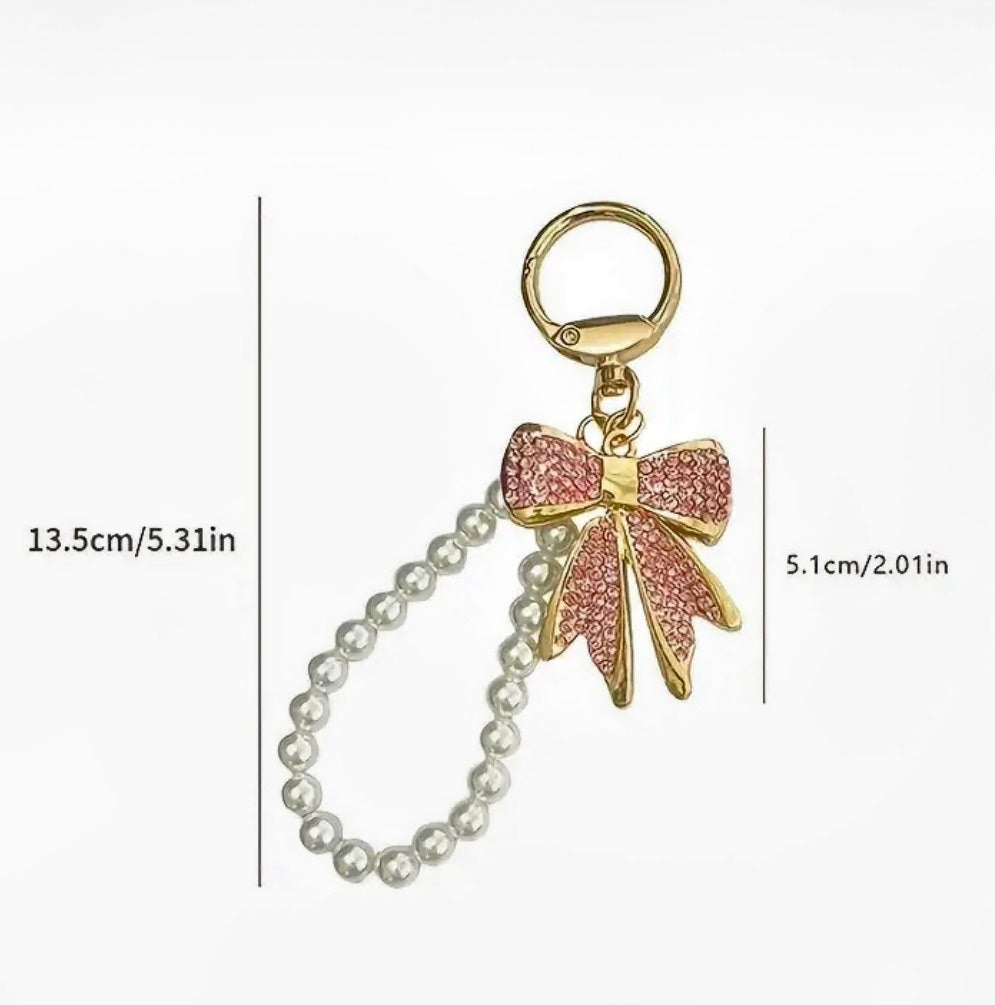 Rhinestone Bowknot Bag Charm