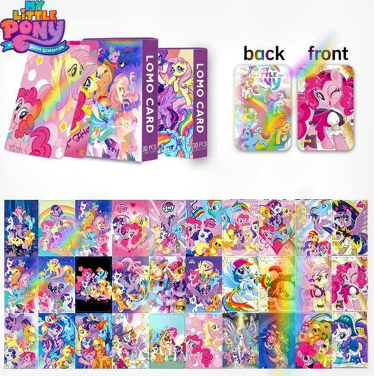 My Little Pony Holographic Flashcard Box – 30 Double-Sided Mini Cards