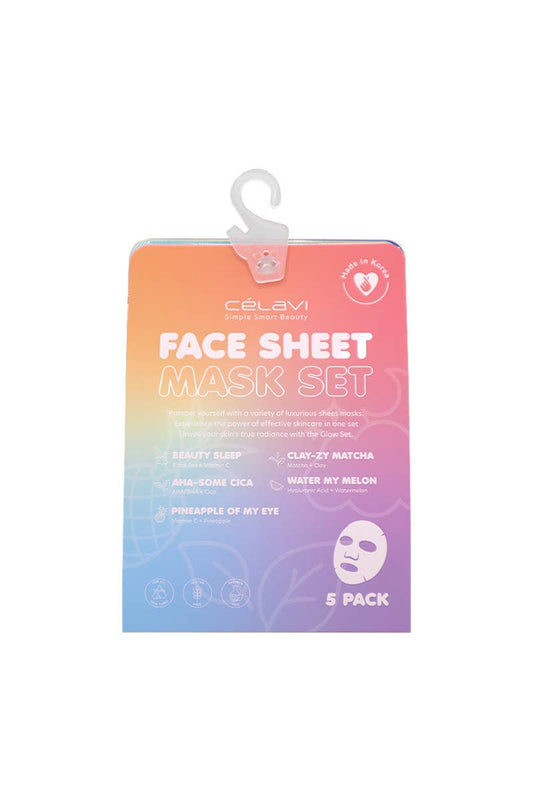Rainbow Hyaluronic Face Sheet Mask - 5 Pack