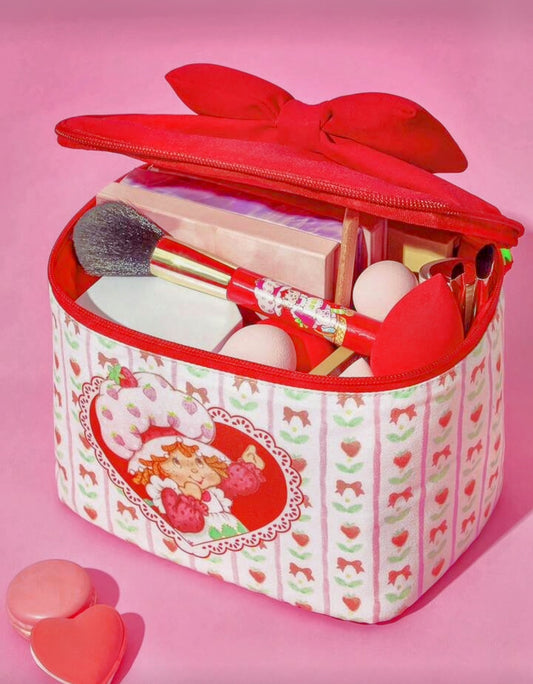 Strawberry Shortcake Bow Decor Beauty Bag