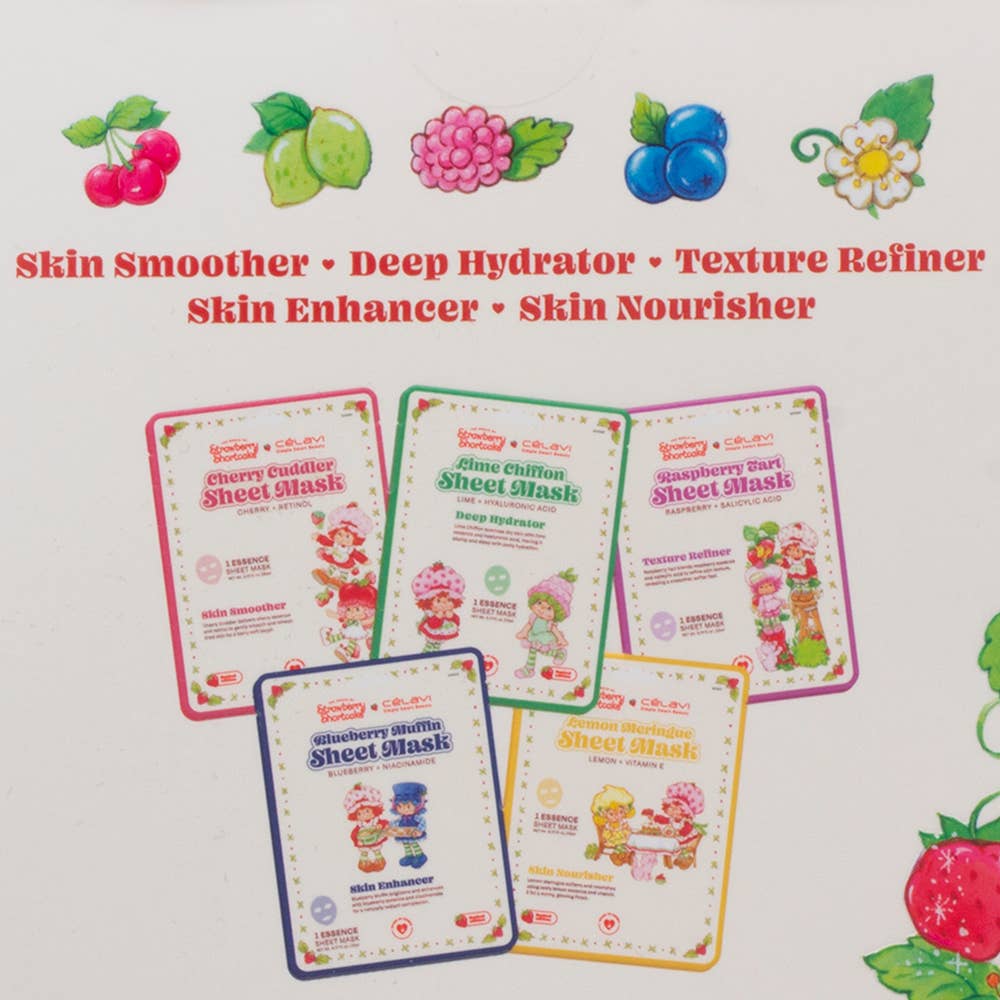 Strawberry Shortcake 5 Character Face Sheet Mask