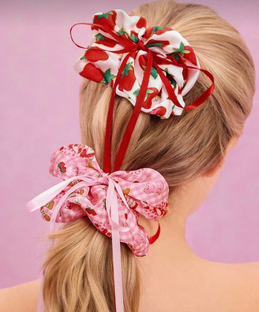 Strawberry Shortcake Scrunchies 🍓