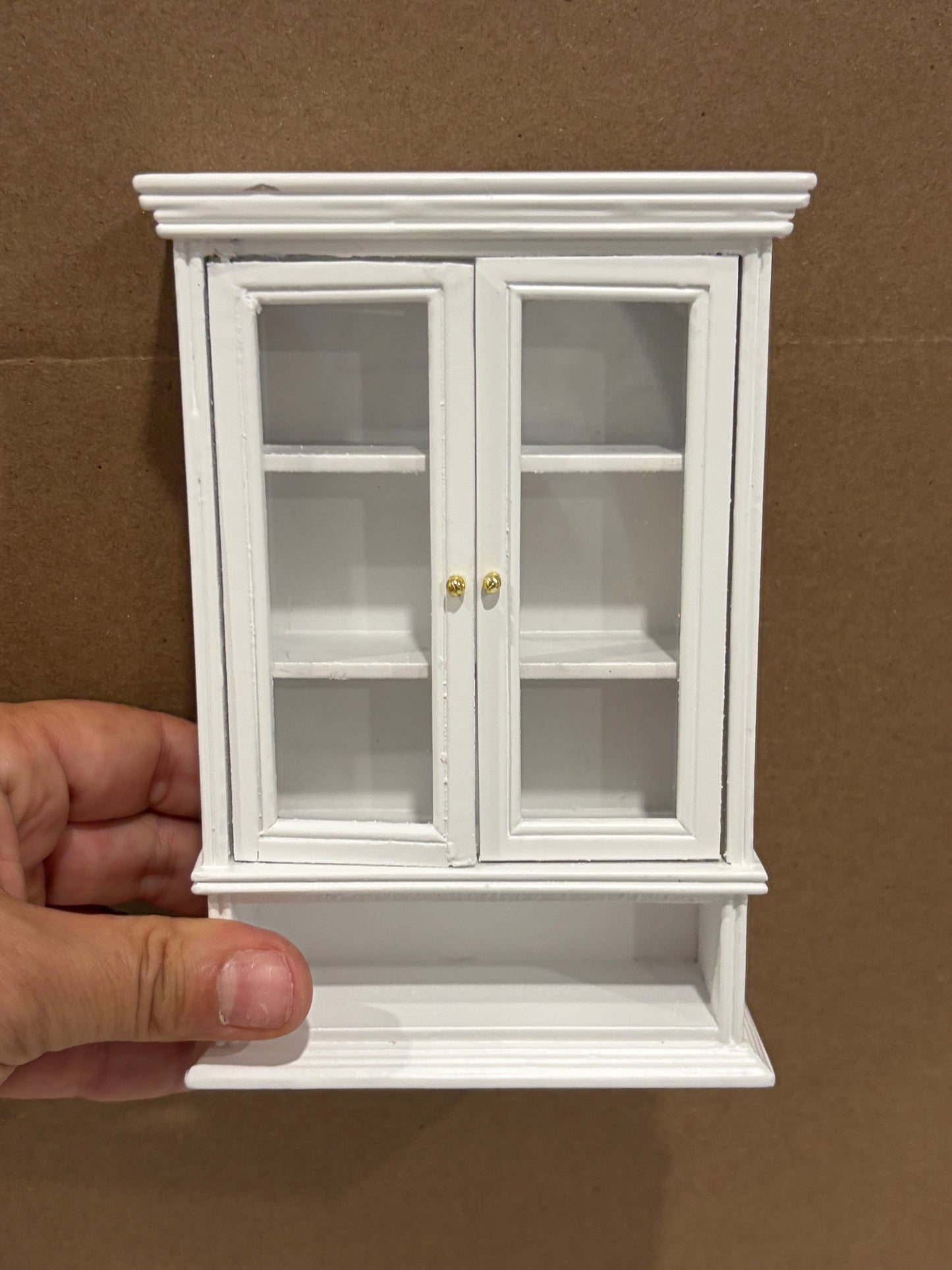 🤍 1:12 Scale Miniature White Kitchen Pantry Cabinet