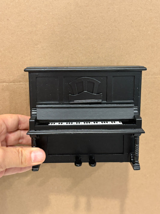 1:12 Miniature Classic Upright Piano – Black