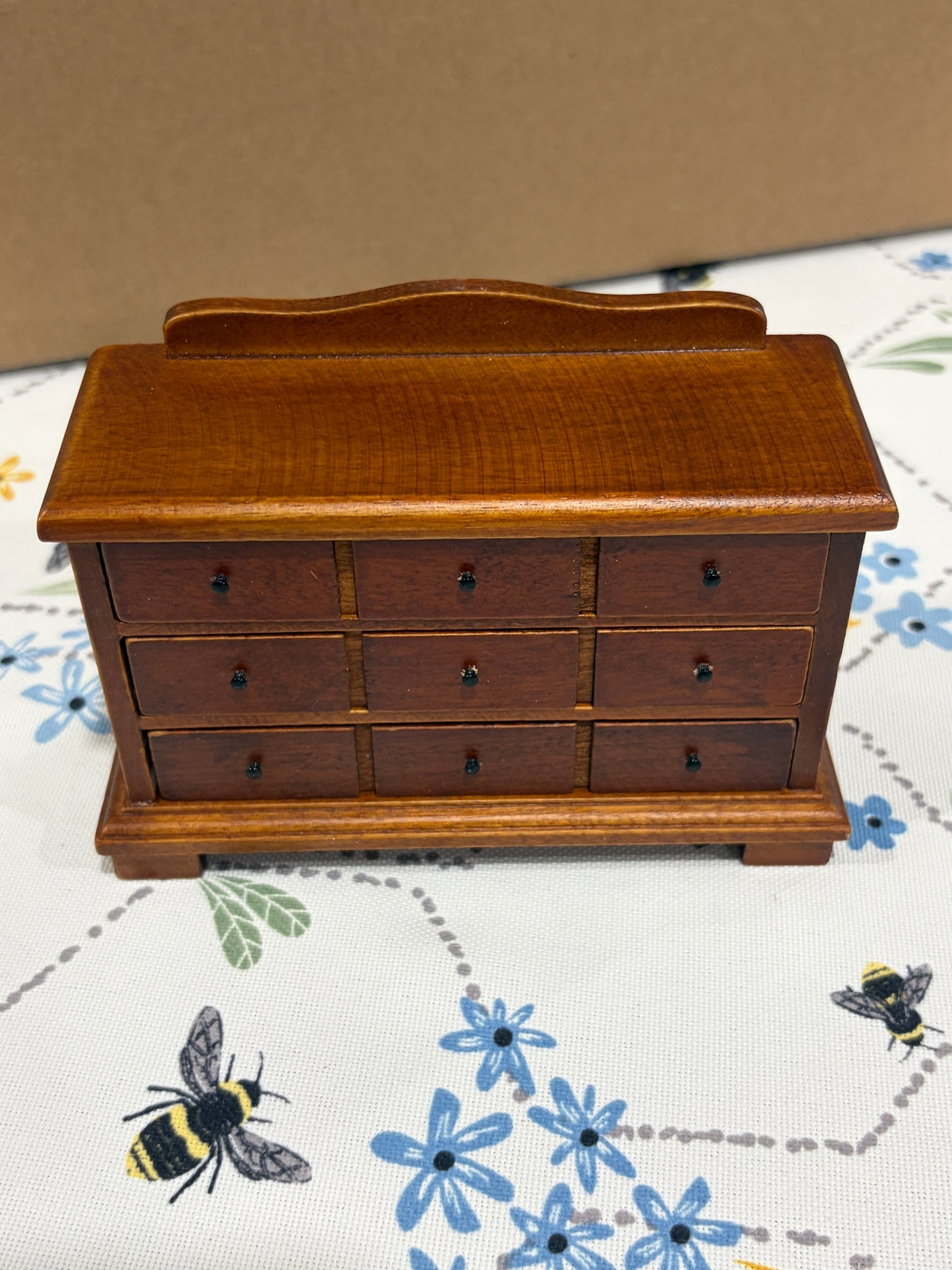 1:12 Scale Miniature Antique 9-Drawer Apothecary Chest