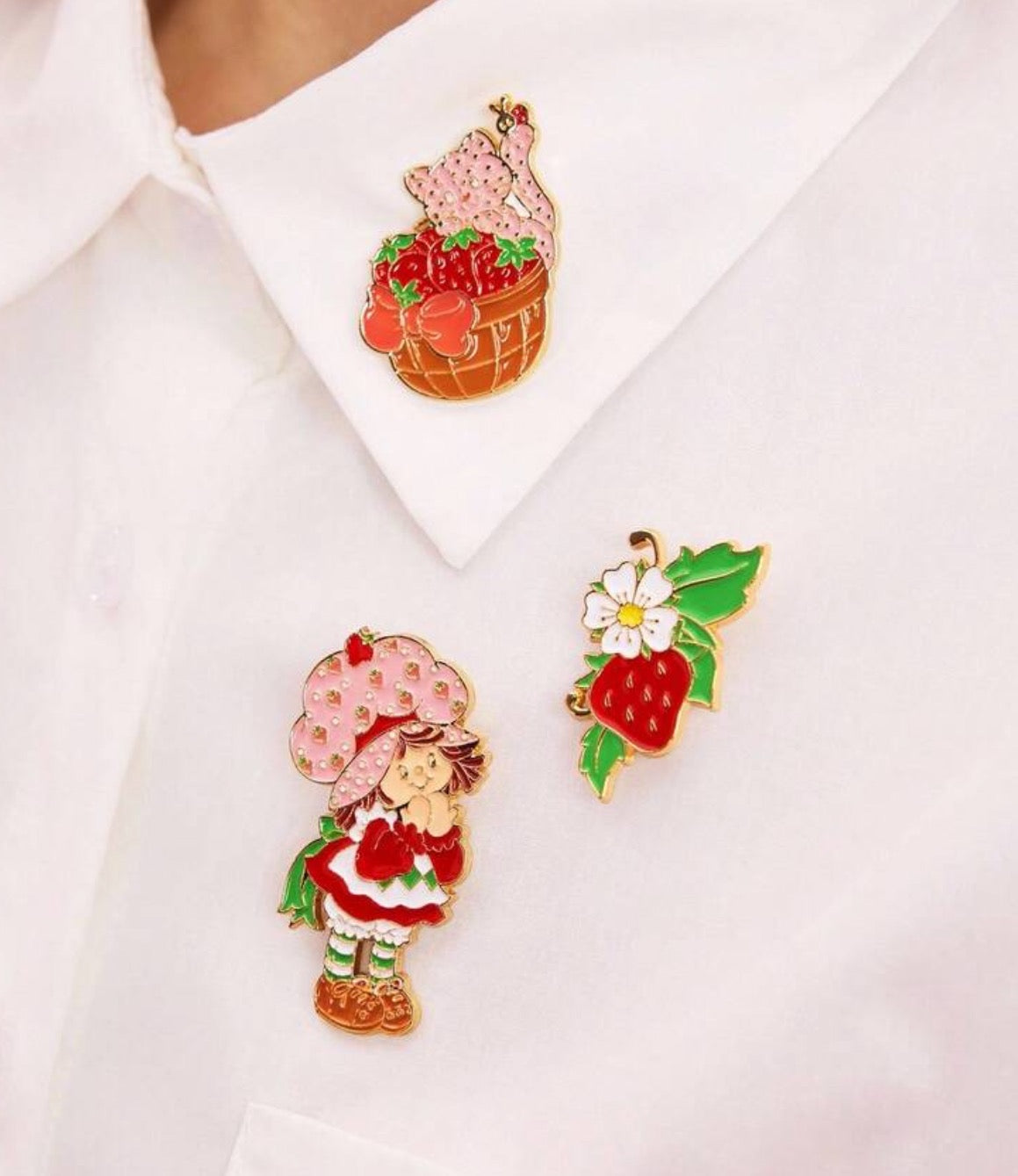Shortcake 3-Piece Enamel Pin Set 🍓