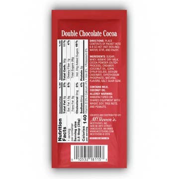 Christmas Santa Double Chocolate Cocoa (1.25oz Packets)