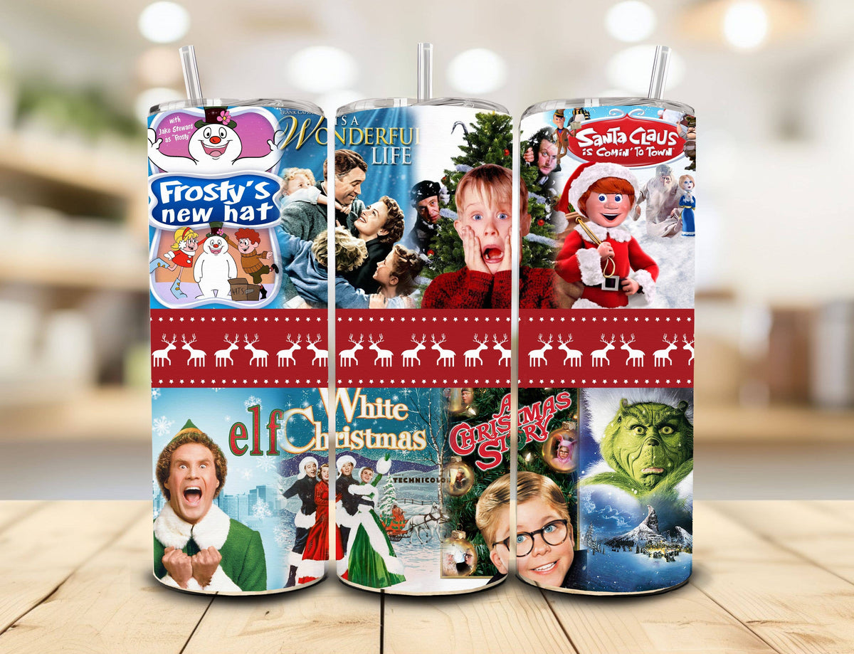 Christmas Movie Tumbler, 20 oz. Stainless Steel