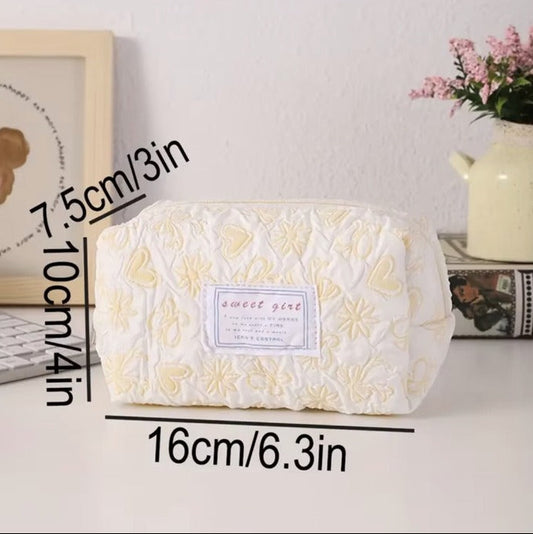 Floral quilted pencil cases