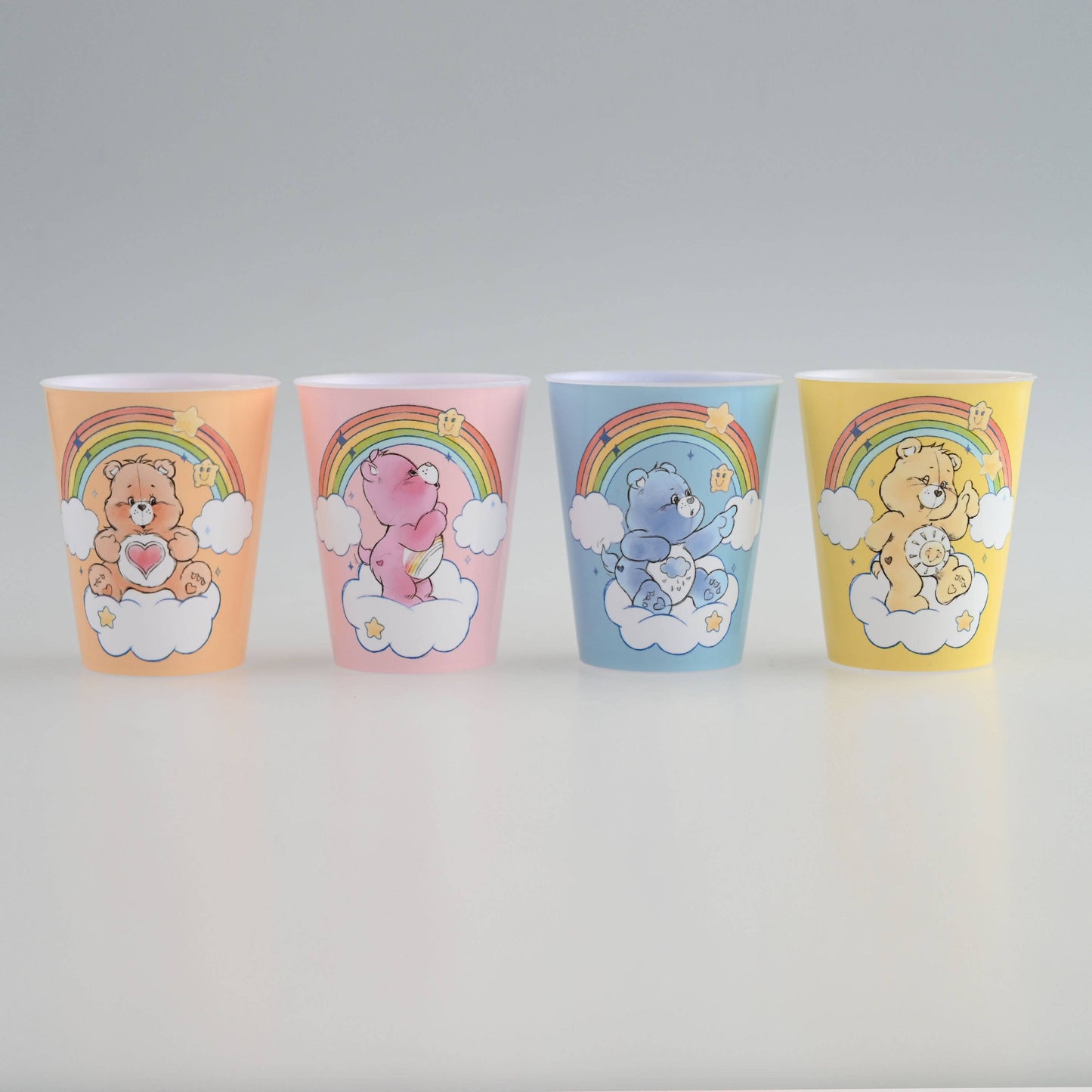 Care Bears Rainbow Set 4pc 1.5oz Plastic Mini Cup
