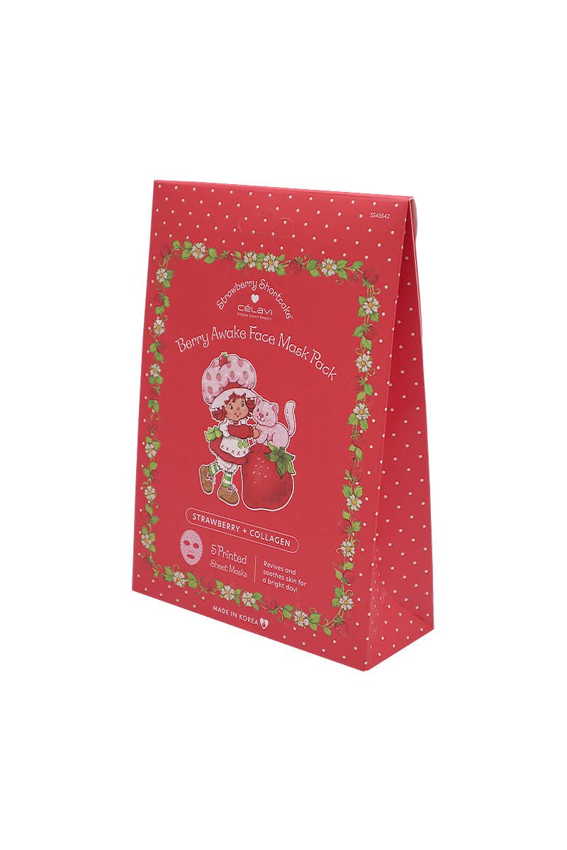 Strawberry Shortcake  - Strawberry + Collagen Sheet Mask - 5 pcs Set