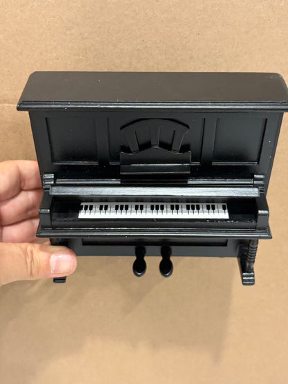 1:12 Miniature Classic Upright Piano – Black