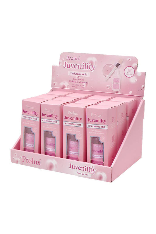 Bulk - Prolux Hyaluronic Acid Juvenility Pearl Serum - 12 pcs in display. Sold in sets of 6