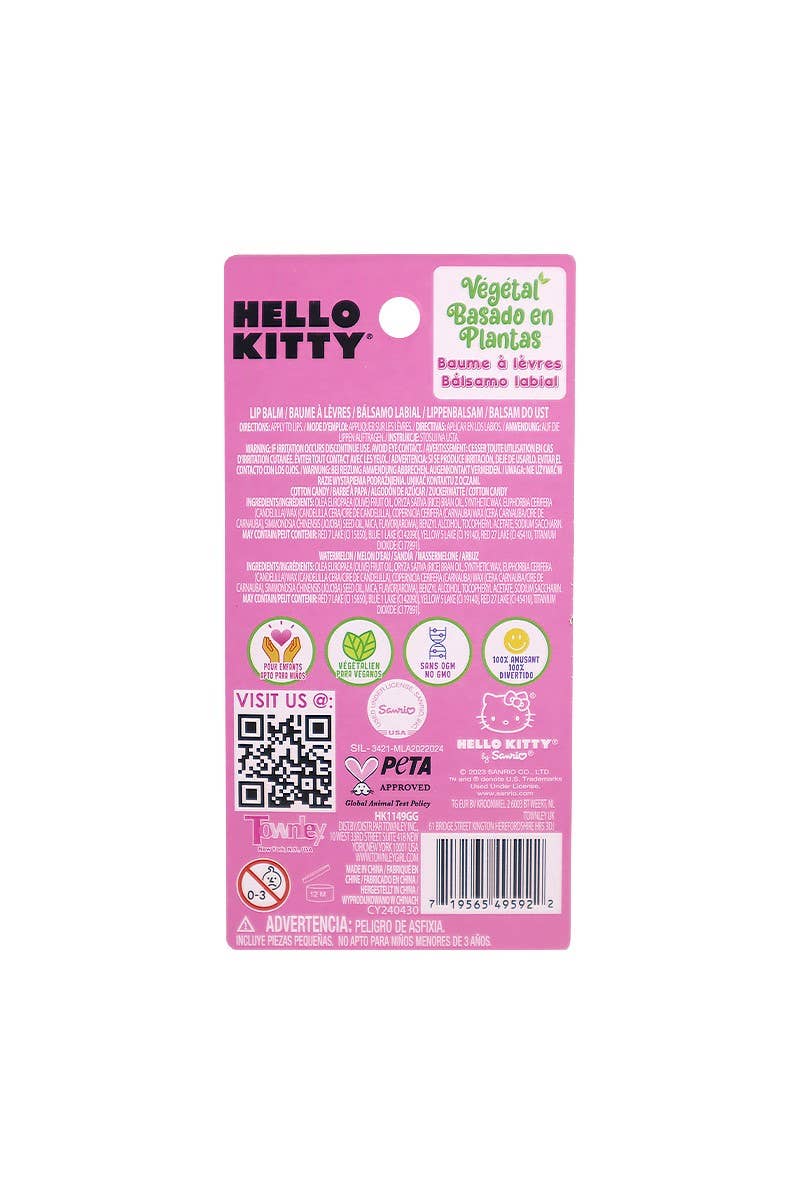 Hello Kitty 2pc Fruit Flavors Lip Balm Set