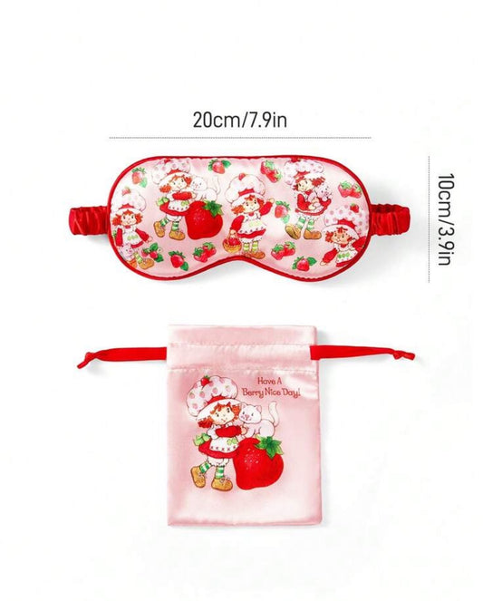 Strawberry Shortcake Sleep Mask with Pouch
