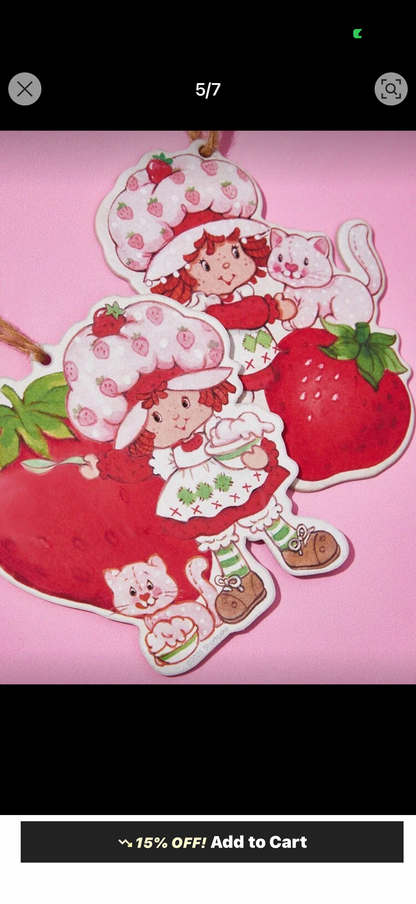 Strawberry Shortcake Car Air Freshener
