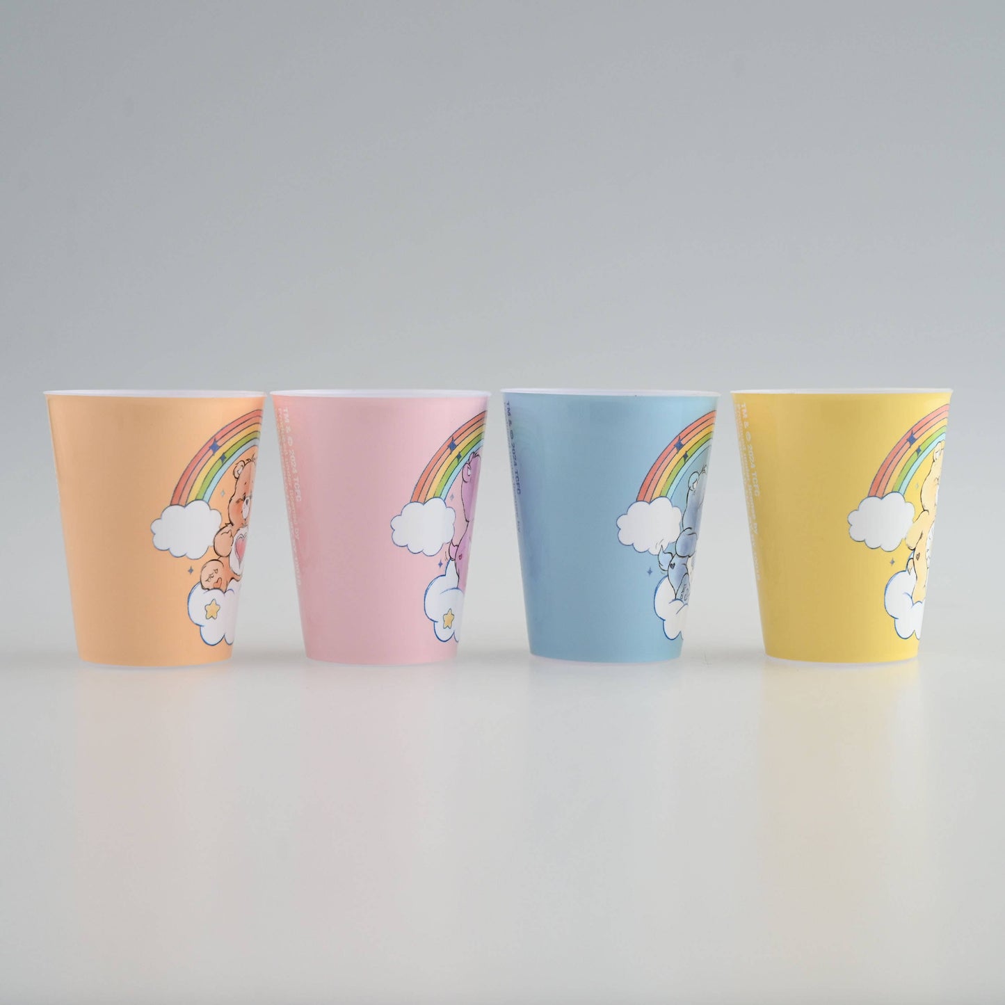 Care Bears Rainbow Set 4pc 1.5oz Plastic Mini Cup