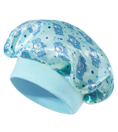 Blue Care Bears Satin Bonnet