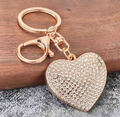 Fashion Rhinestone Heart-Shaped Bag Charm