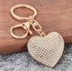 Fashion Rhinestone Heart-Shaped Bag Charm