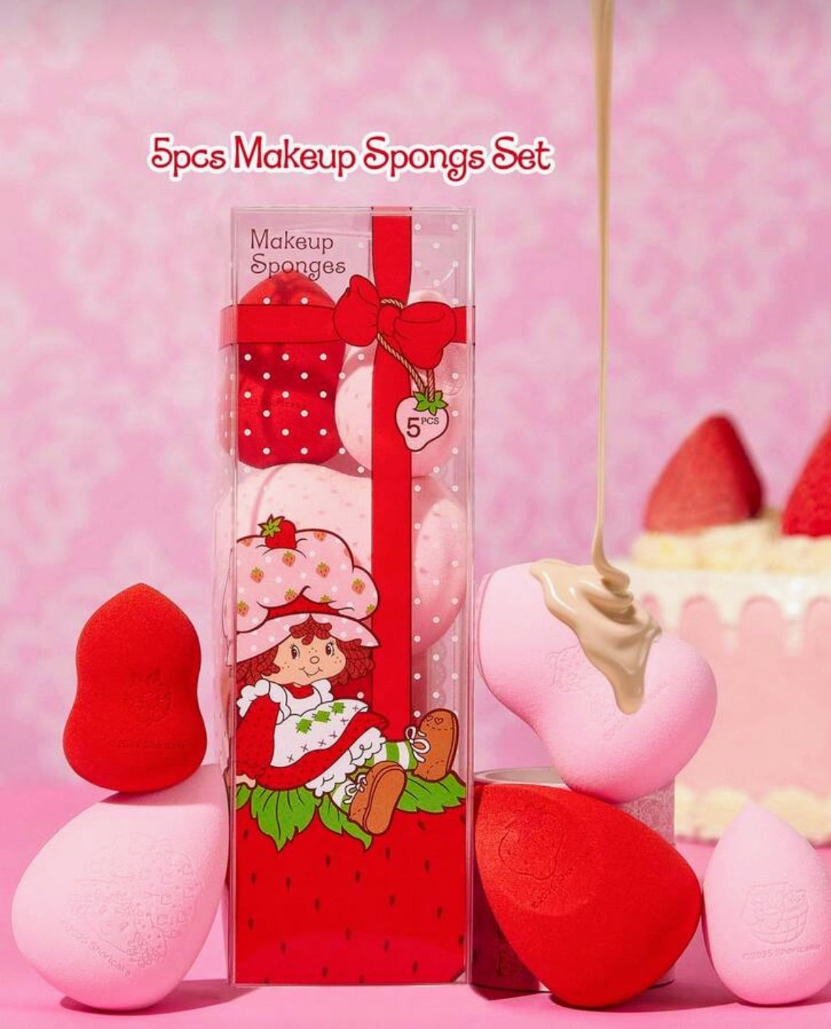 Strawberry Shortcake 5-Piece Makeup Sponge Set 🍓