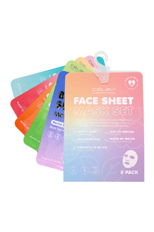 Rainbow Hyaluronic Face Sheet Mask - 5 Pack