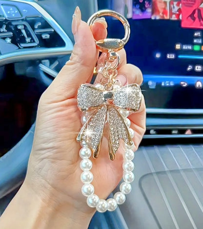 Rhinestone Bowknot Bag Charm
