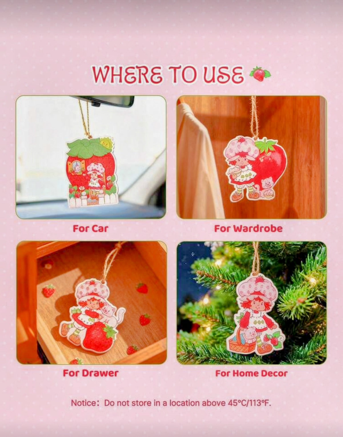 Strawberry Shortcake Car Air Freshener