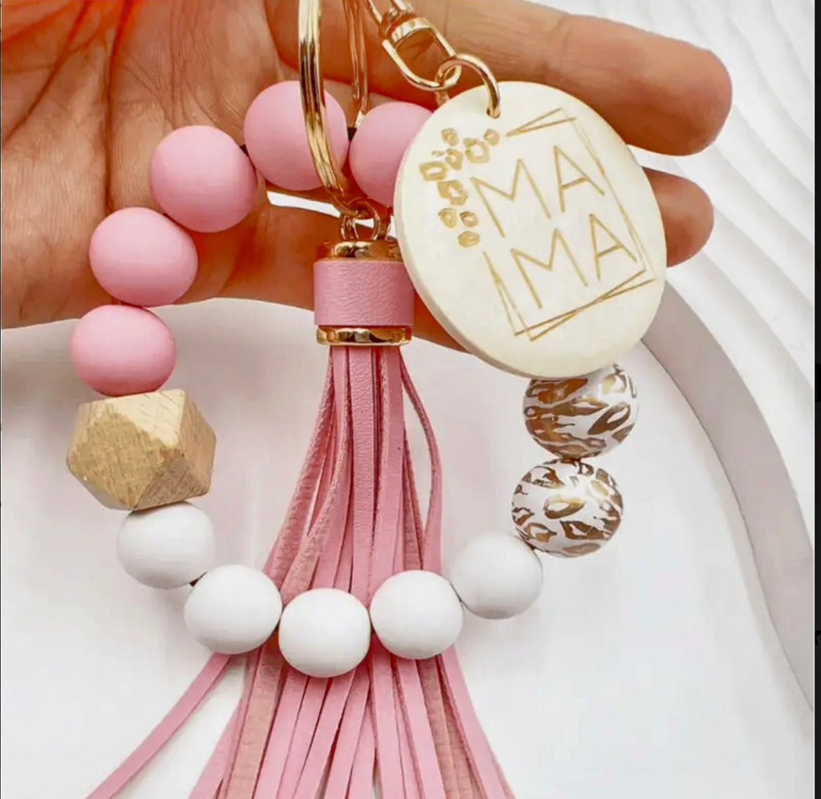 Beaded Wristlet Bag Charm