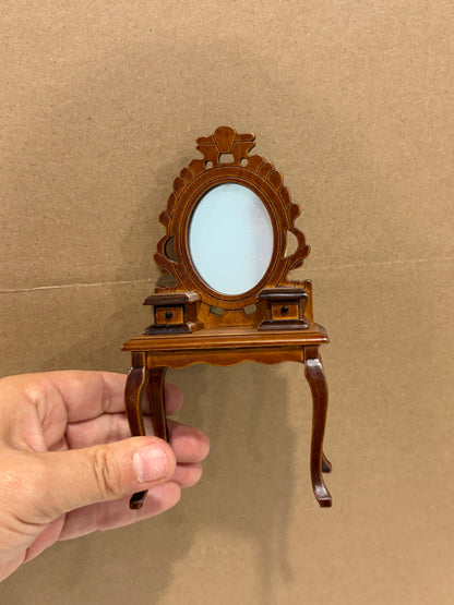 1:12 Scale Miniature Antique Vanity & Chair Set