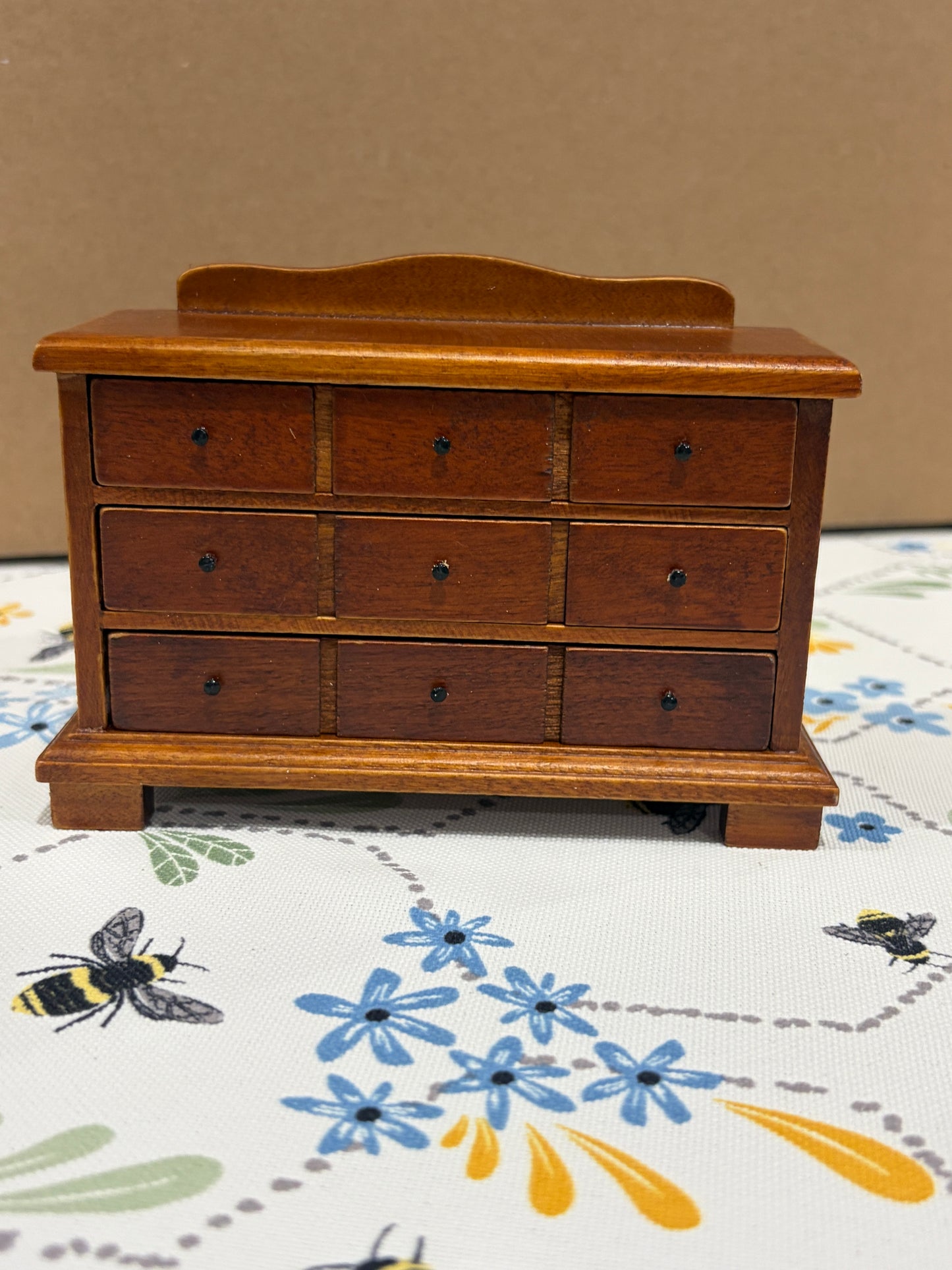 1:12 Scale Miniature Antique 9-Drawer Apothecary Chest