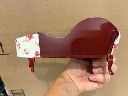1:12 Scale Miniature Vintage Floral Chaise Lounge
