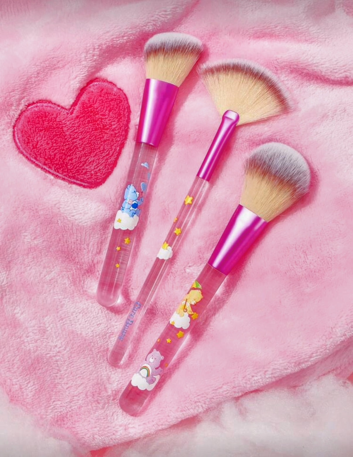 Care Bears 3-Piece Makeup Brush Set with Pouch