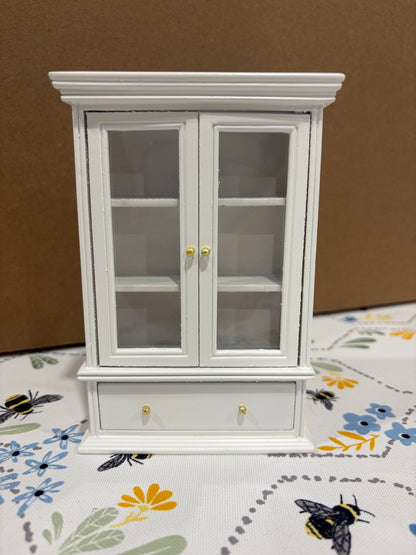 🤍 1:12 Scale Miniature White Kitchen Pantry Cabinet