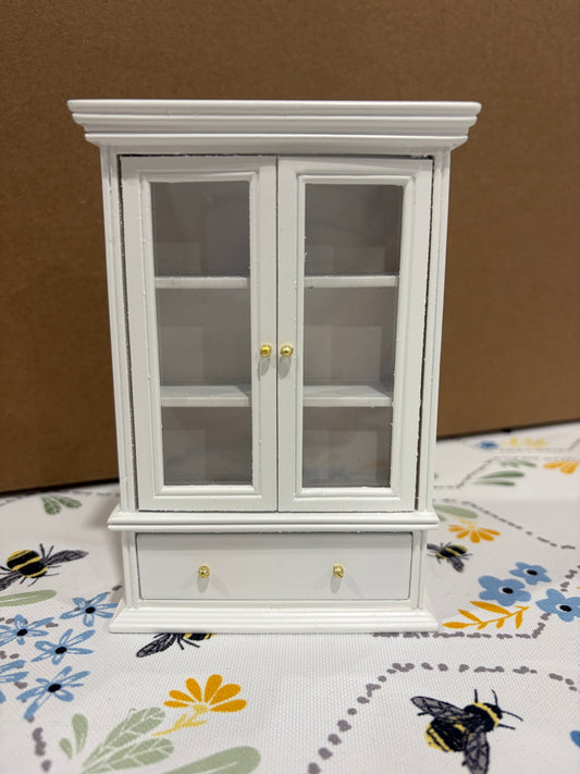 🤍 1:12 Scale Miniature White Kitchen Pantry Cabinet