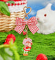 Strawberry Shortcake Plaid Bowknot Bag Charm