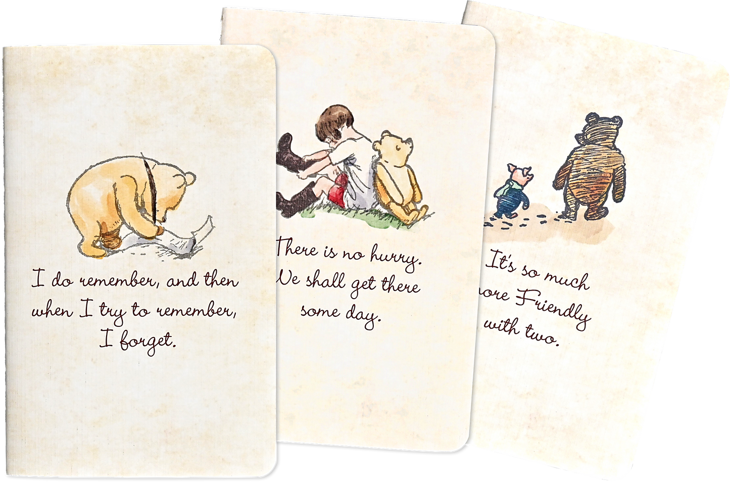 3pcs Pooh Mini Notebooks