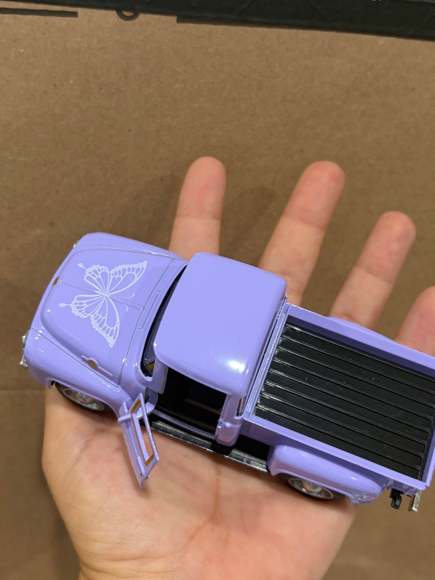 💜 Miniature Lavender Flower Market Pickup Truck