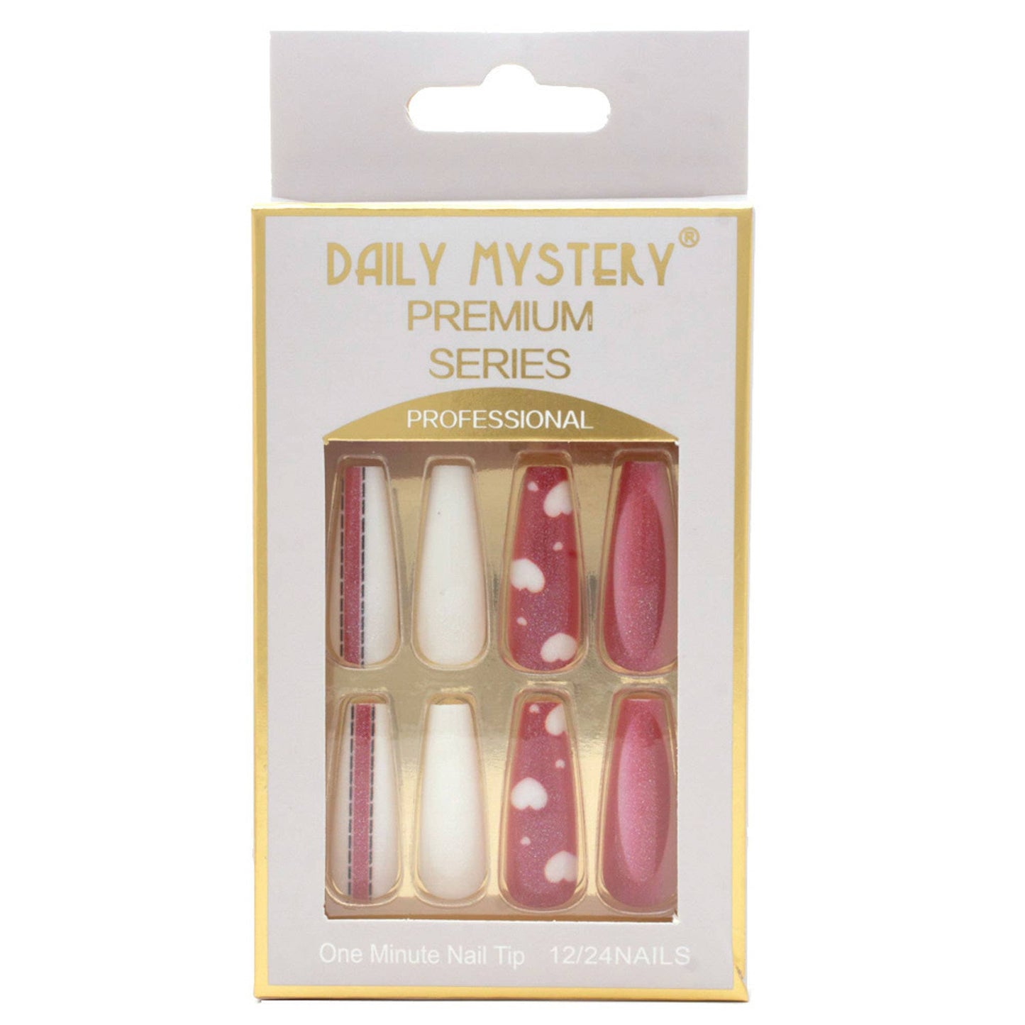 Heart Pattern Valentine’s Day Press-On Nails