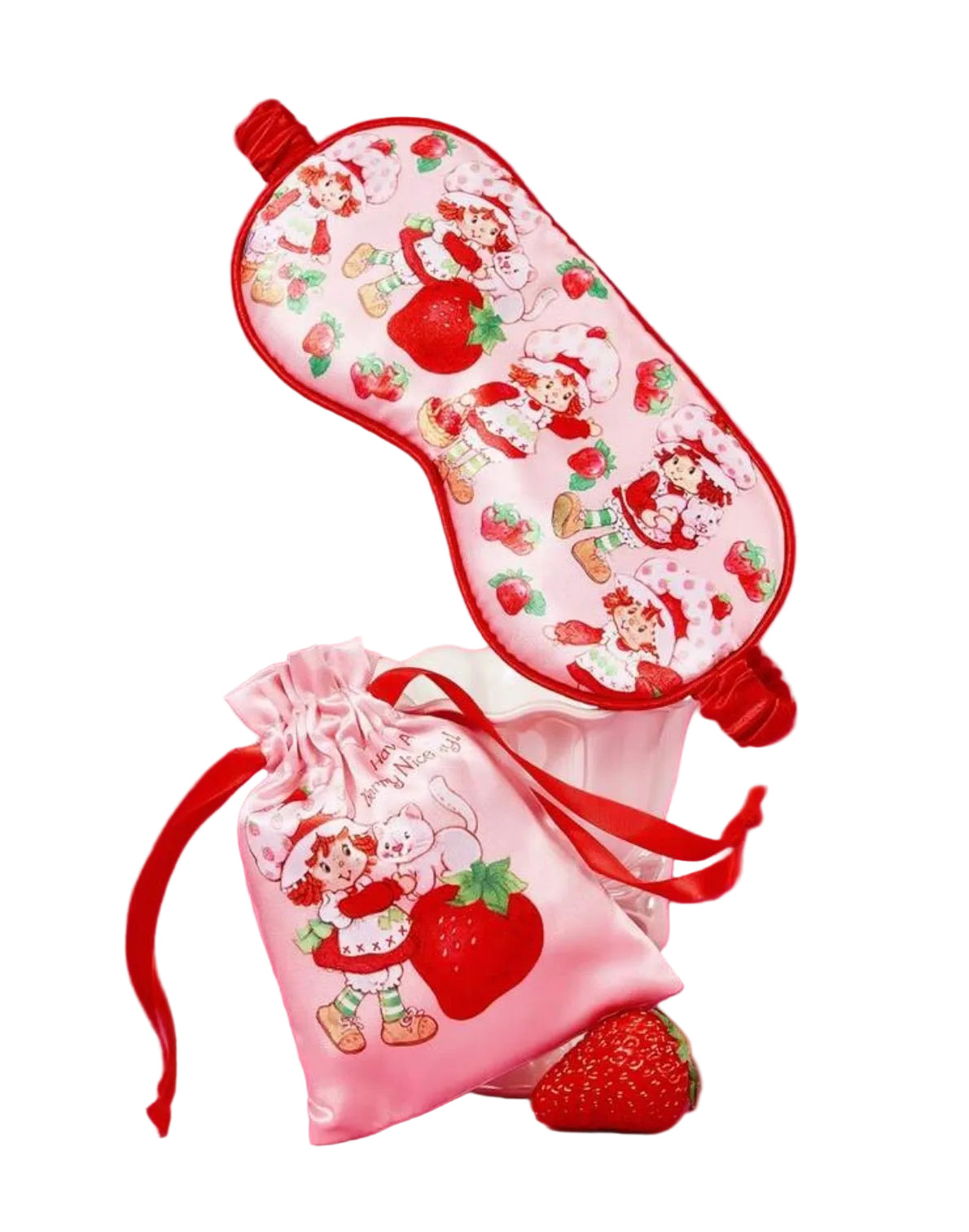 Strawberry Shortcake Sleep Mask with Pouch