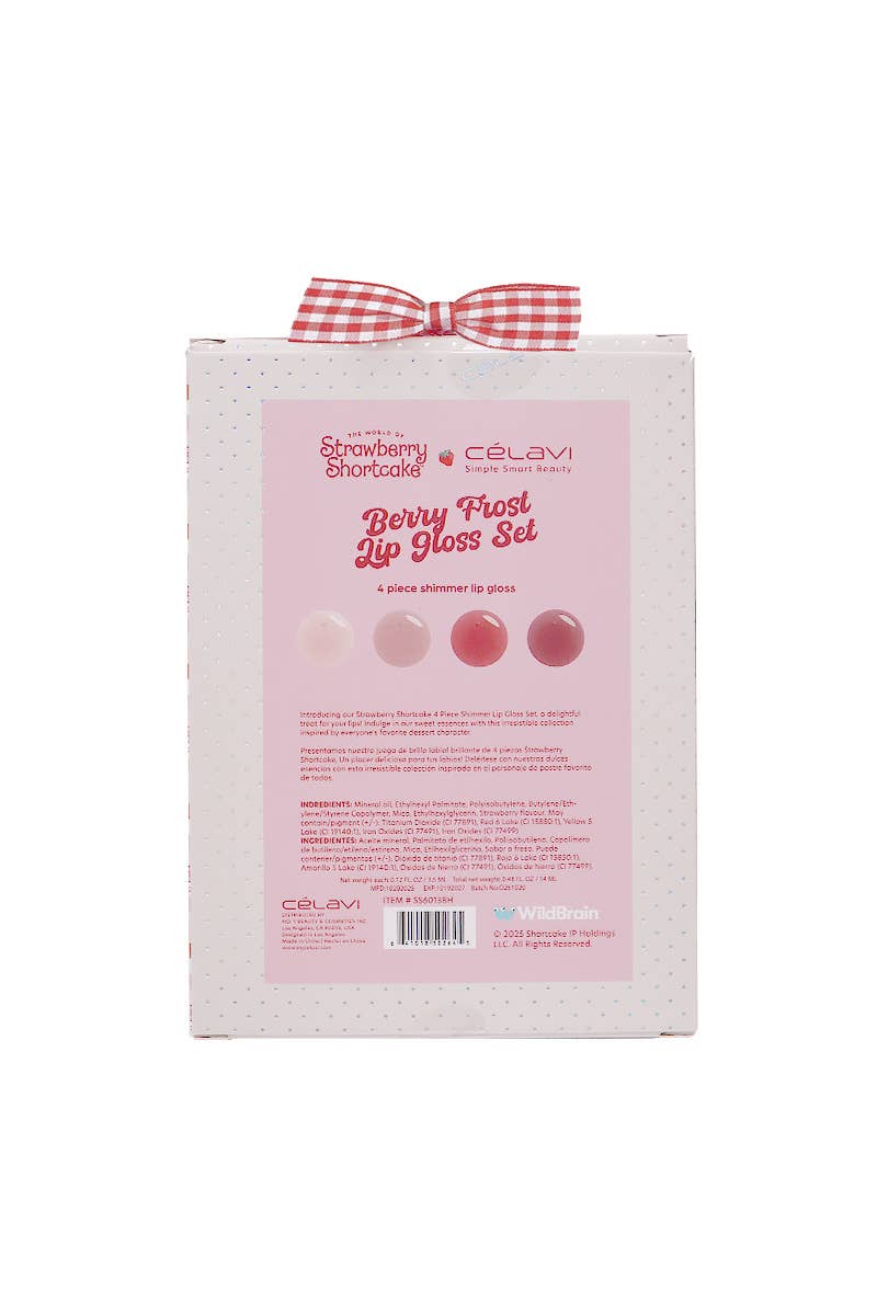 PINEAPPLE Beauty - Celavi SS60138H Strawberry Shortcake 4pc Lip Gloss Set - 12