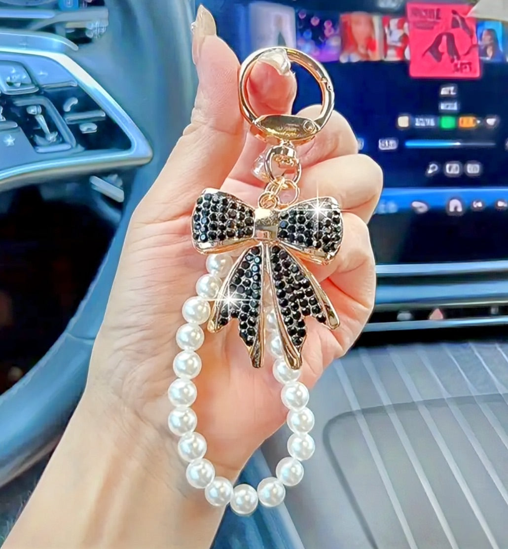 Rhinestone Bowknot Bag Charm
