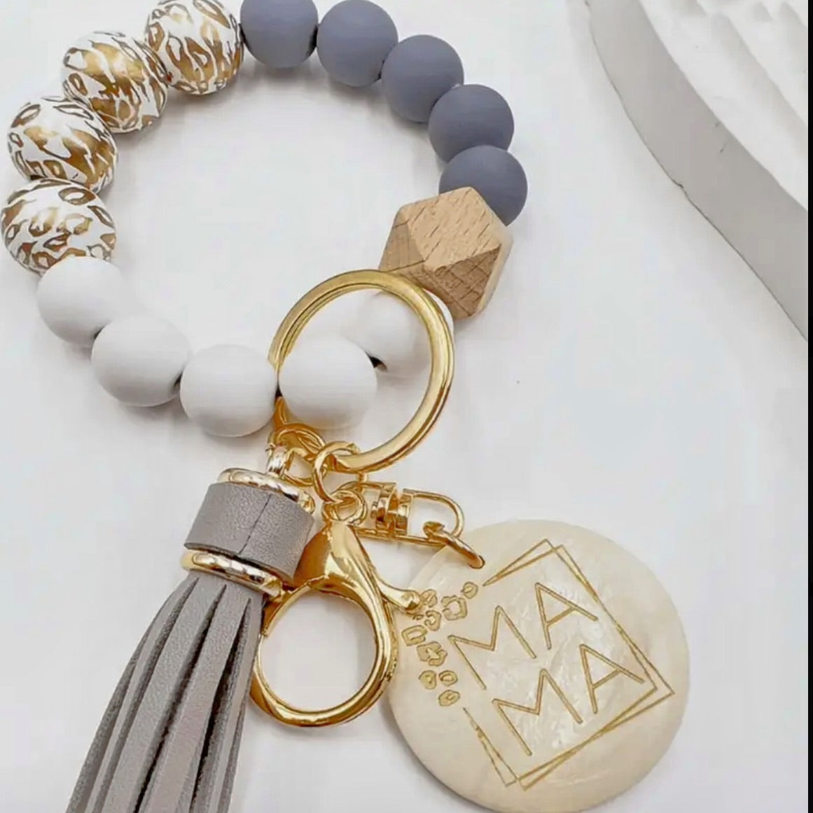 Beaded Wristlet Bag Charm