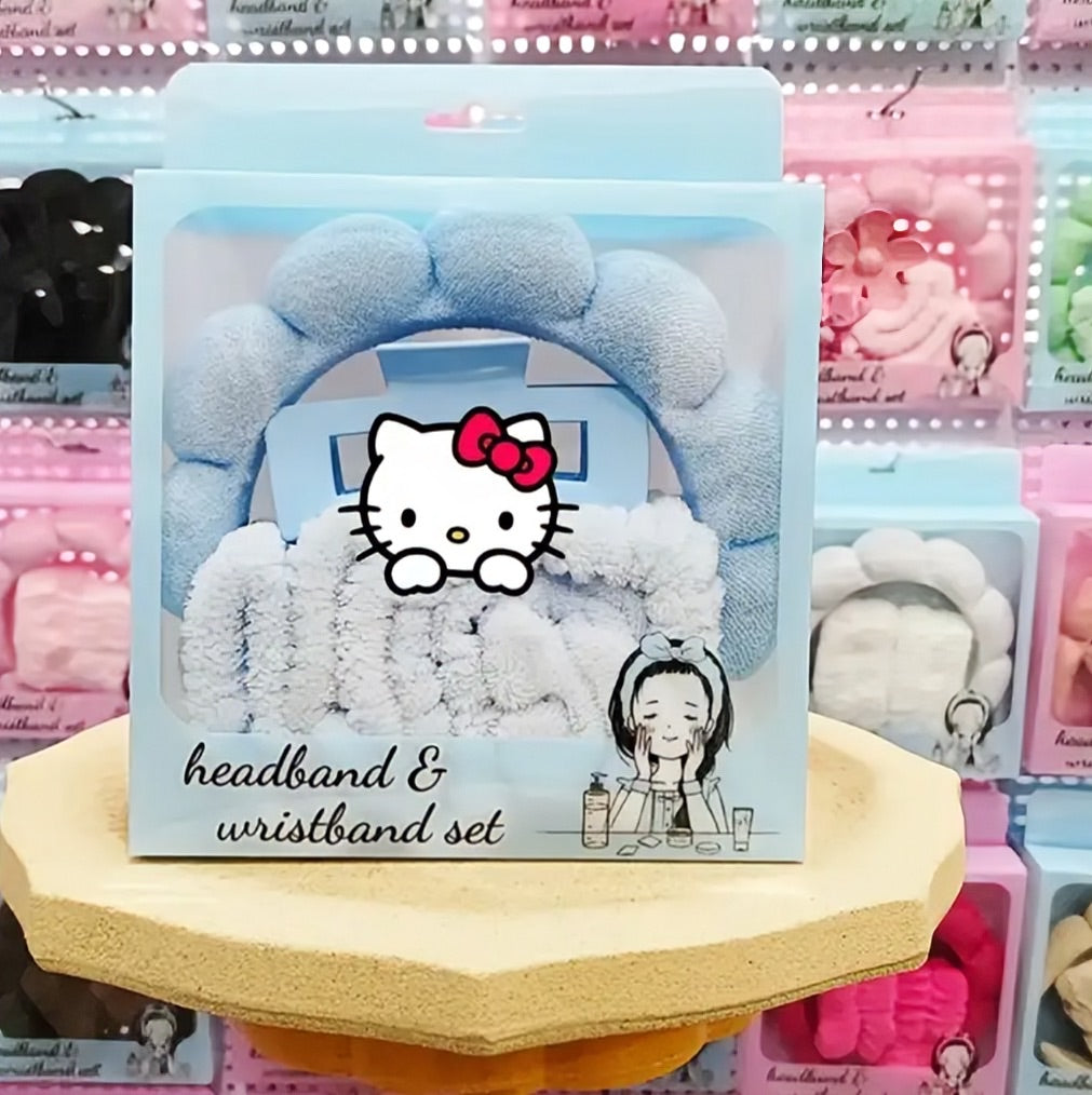 Hello Kitty Face Wash Hair Accessory Set – 5 Piece Blue
