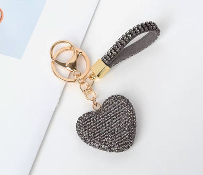 Heart Crystal Bag Charm