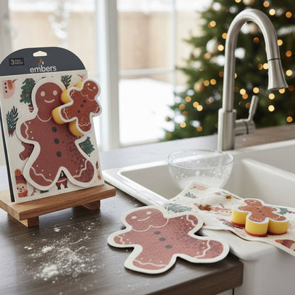 3PC CLEANING SET (DISH CLOTH & SPONGE)