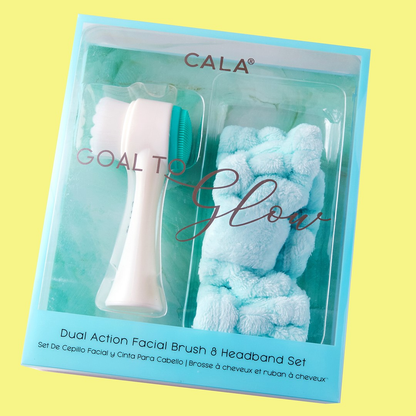 Goal to Glow - Dual Action Facial Brush & Headband Set